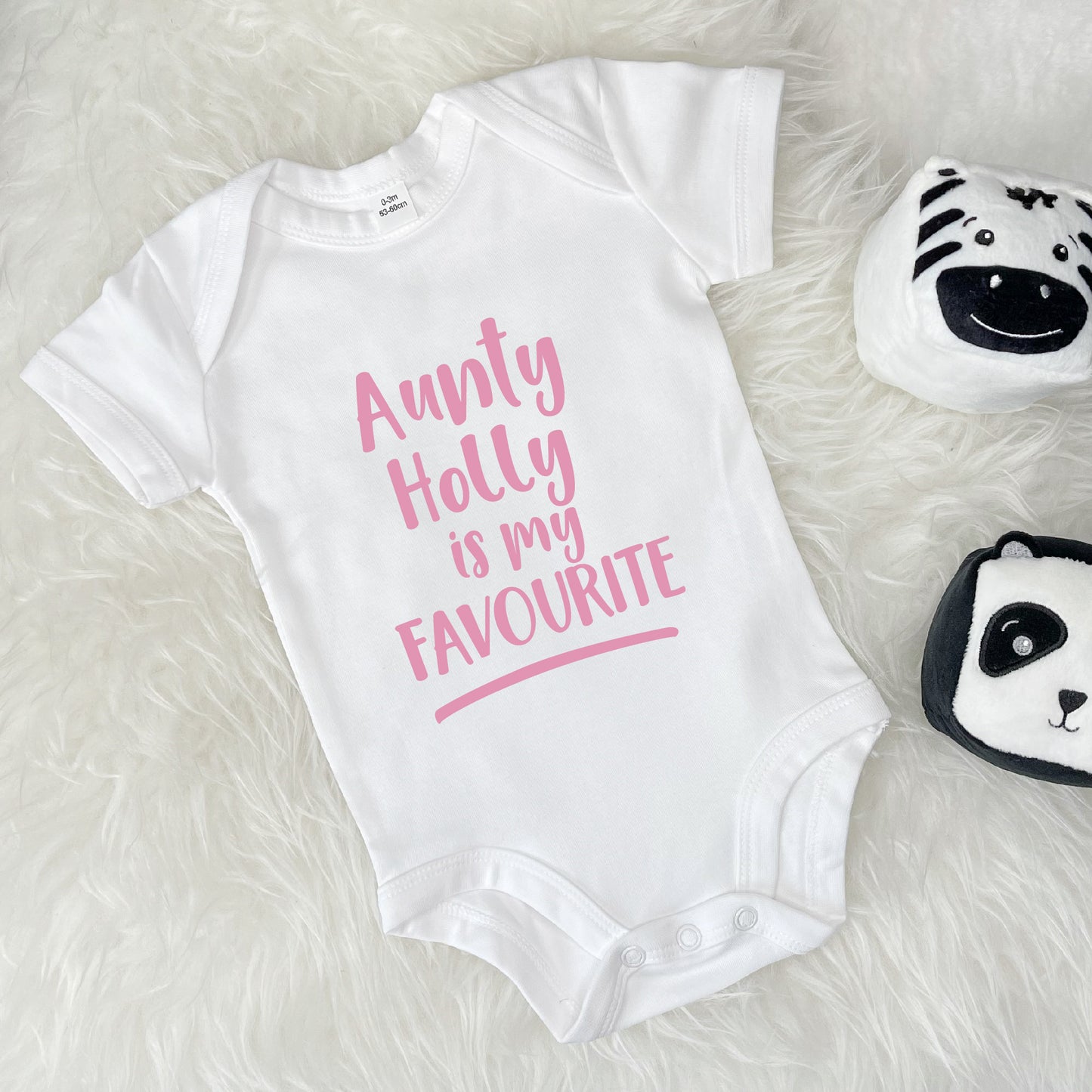 My Auntie Is My Favourite Personalised Babygrow - Lovetree Design