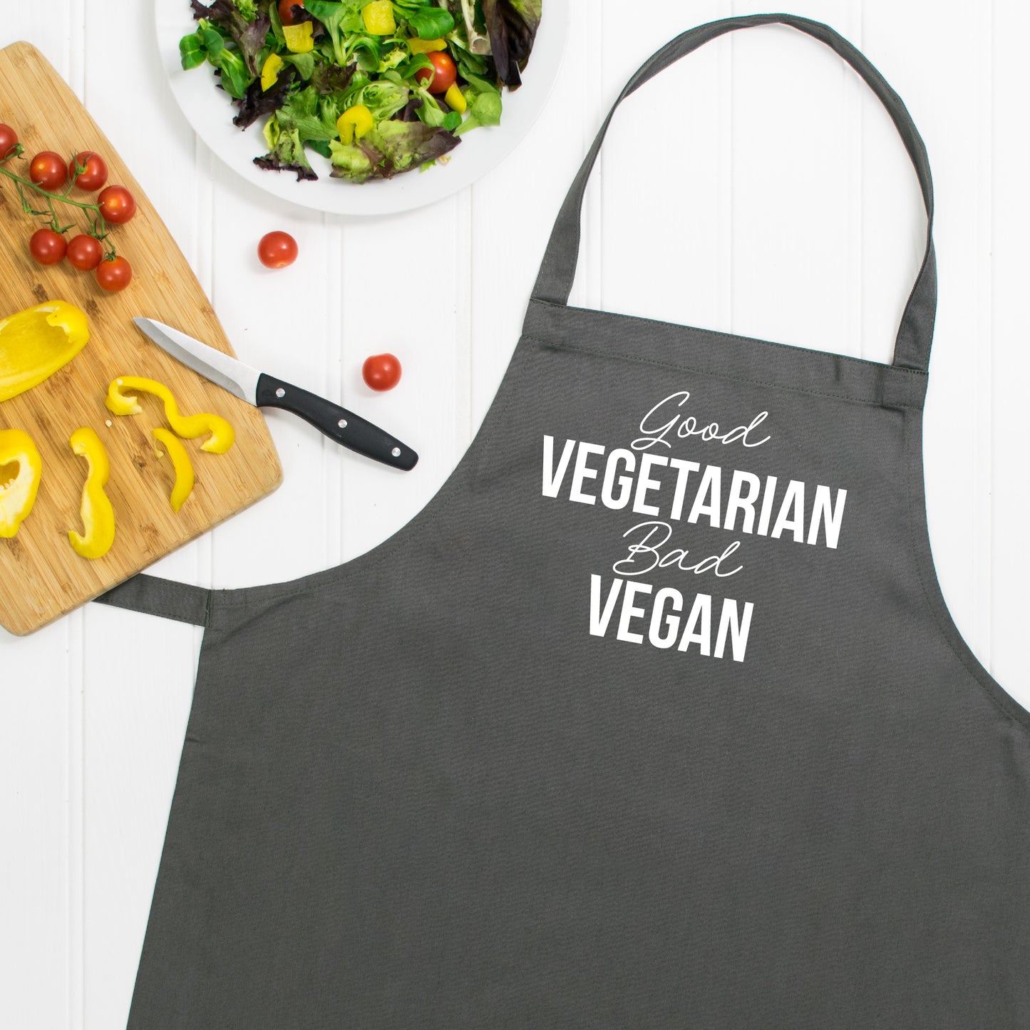 Good Vegetarian, Bad Vegan Apron - Lovetree Design