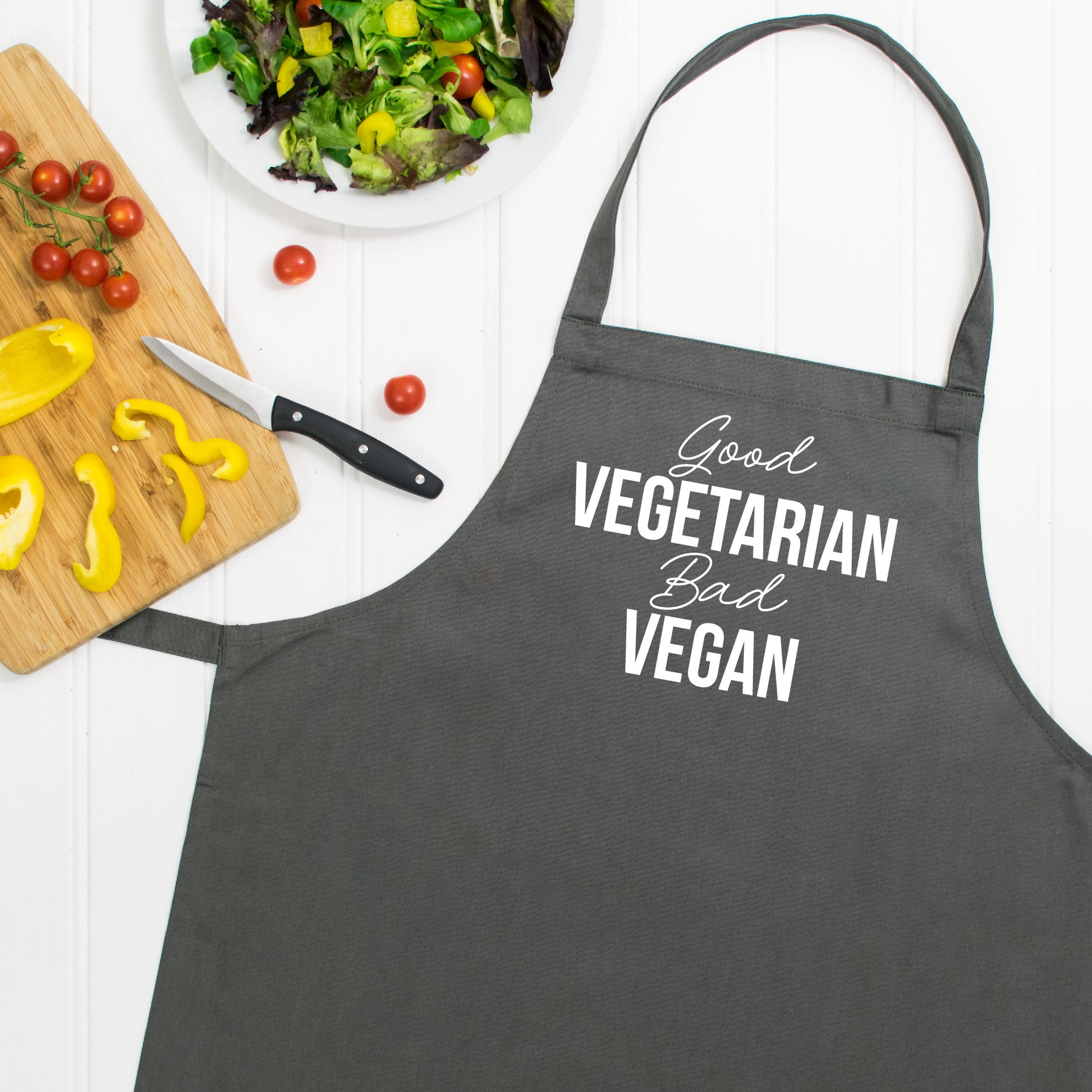 Good Vegetarian, Bad Vegan Apron - Lovetree Design