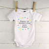 Personalised Mother's Day Babygrow With Multicoloured Triangles - Lovetree Design
