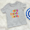 Personalised Happy Birthday Kids T Shirt In Multicolour - Lovetree Design