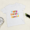 Personalised Happy Birthday Kids T Shirt In Multicolour - Lovetree Design