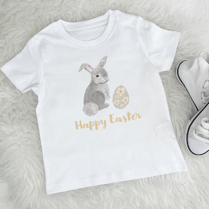 Happy Easter Illustrated Bunny Babygrow