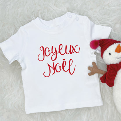 Joyeux Noel Christmas Babygrow or Kids T Shirt - Lovetree Design