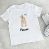 Kids Personalised Illustrated Bunny T Shirt