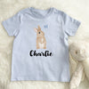 Kids Personalised Illustrated Bunny T Shirt