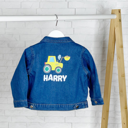 Digger Personalised Baby/Kids Denim Jacket - Lovetree Design