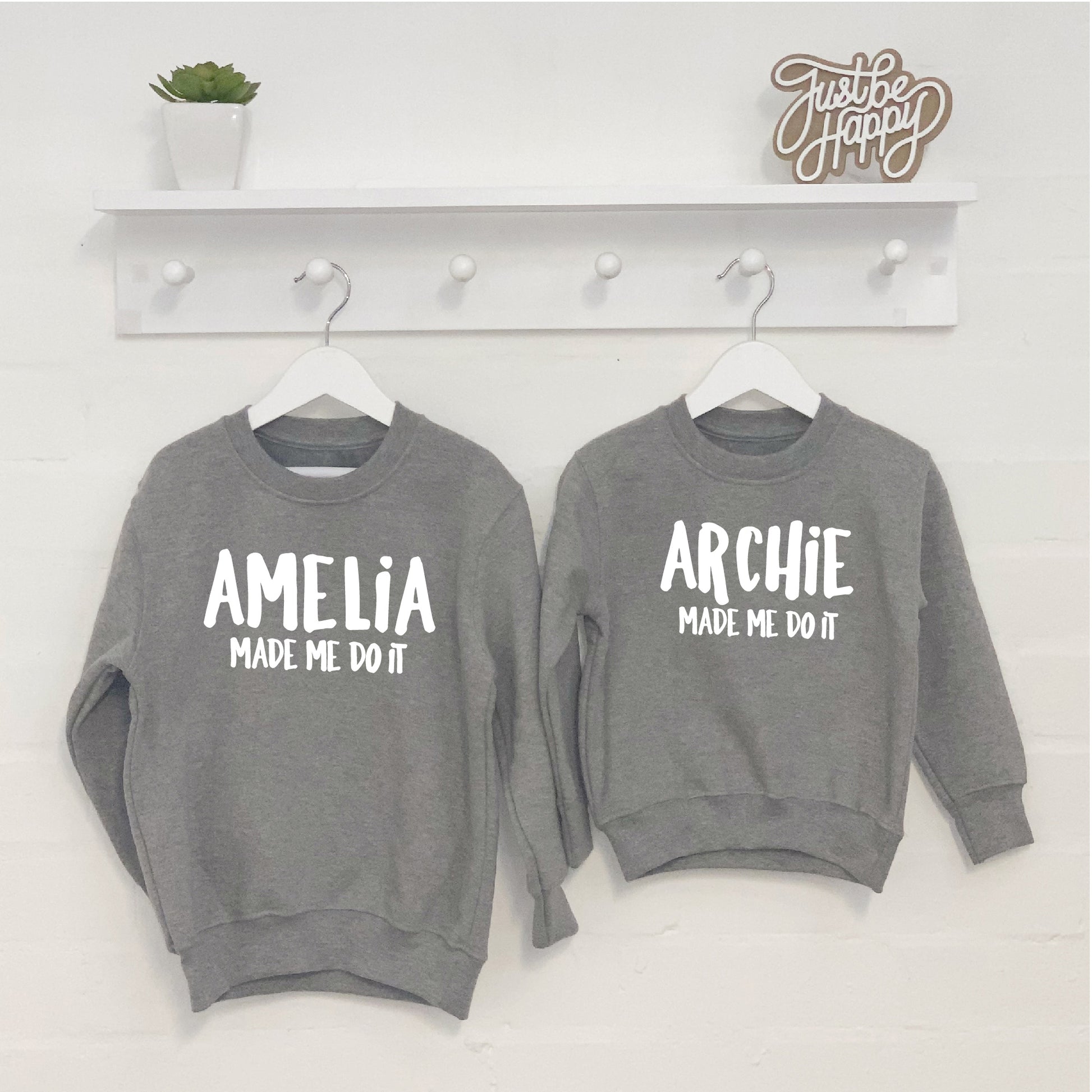 Made Me Do It Sibling Sweatshirt Set - Lovetree Design