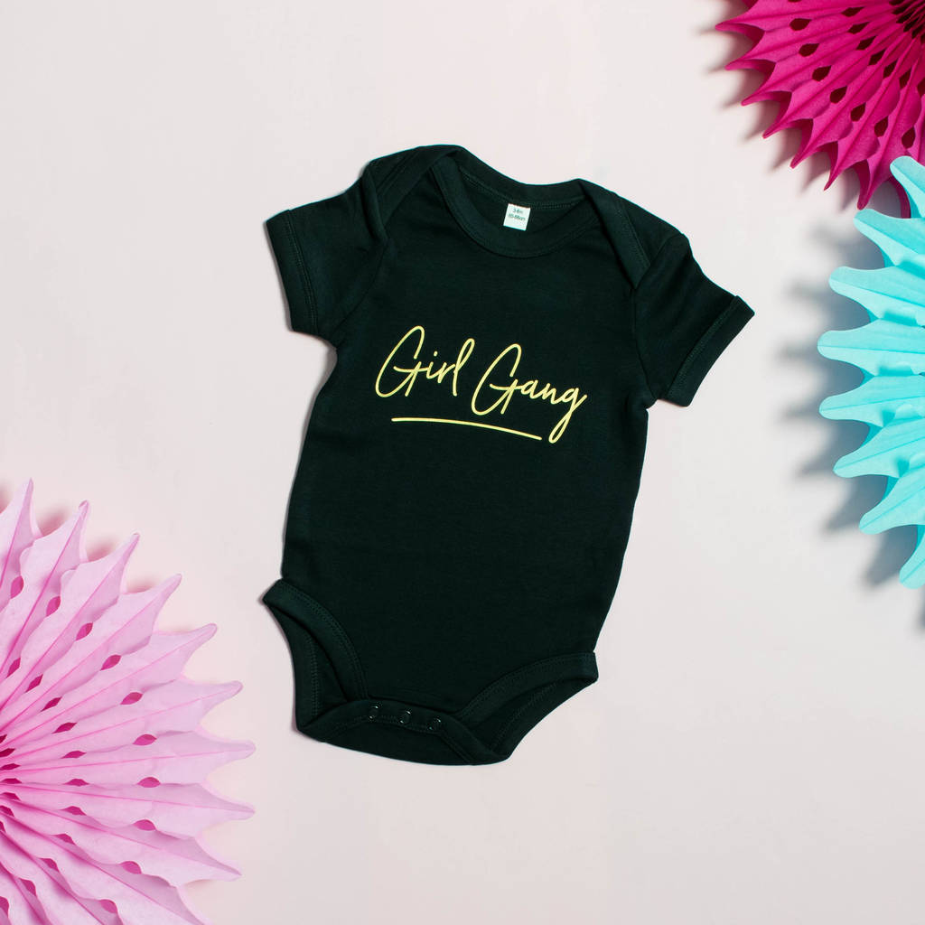 Girl Gang Mother And Daughter T Shirt And Babygrow Set - Lovetree Design