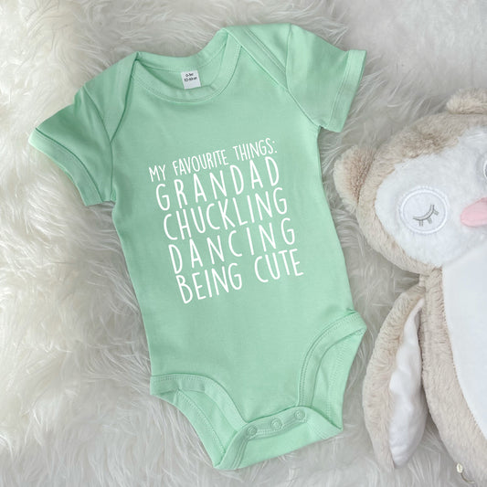 My Favourite Things Personalised Babygrow - Lovetree Design