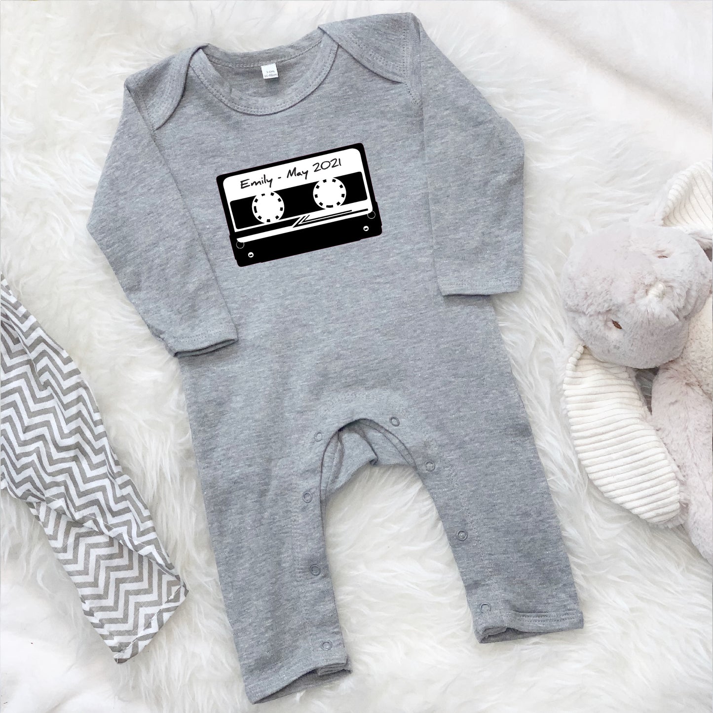 Mixtape Personalised Baby Rompersuit - Lovetree Design