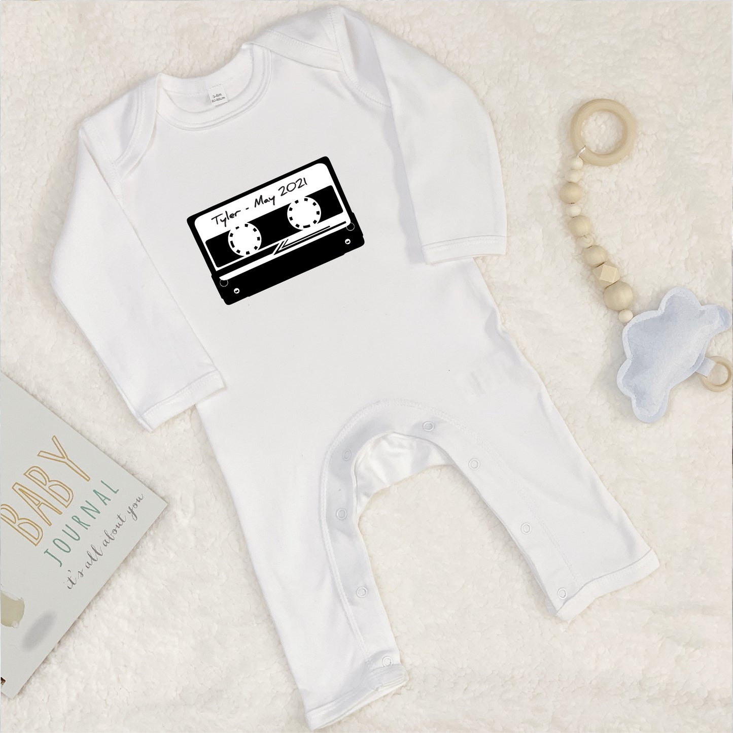 Mixtape Personalised Baby Rompersuit - Lovetree Design