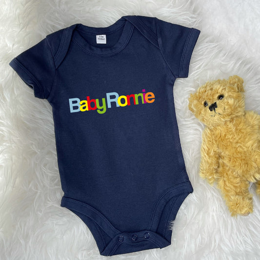 Personalised Multicoloured Babygrow - Lovetree Design