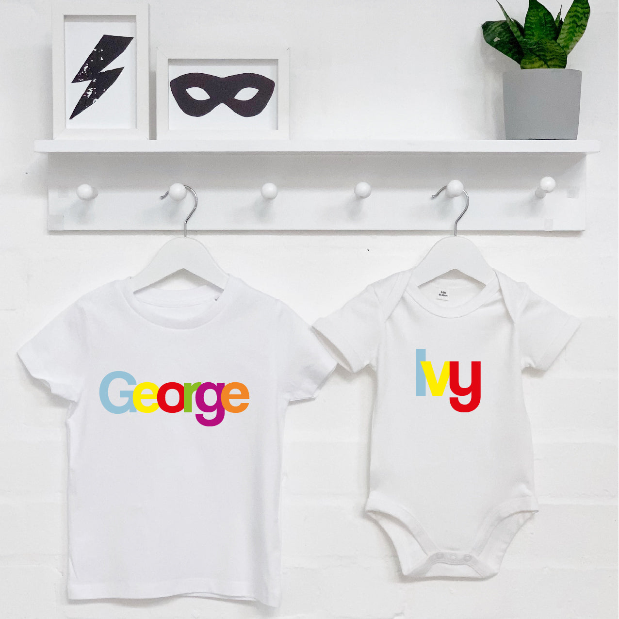 Personalised Multicoloured Baby And Child Set - Lovetree Design