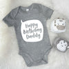 Personalised Happy Birthday Speech Bubble Babygrow - Lovetree Design