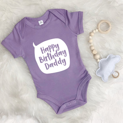 Personalised Happy Birthday Speech Bubble Babygrow - Lovetree Design