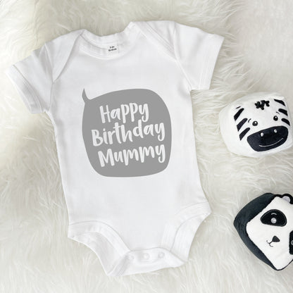 Personalised Happy Birthday Speech Bubble Babygrow - Lovetree Design