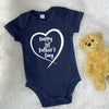 Happy 1st Father's Day In Heart Babygrow - Lovetree Design