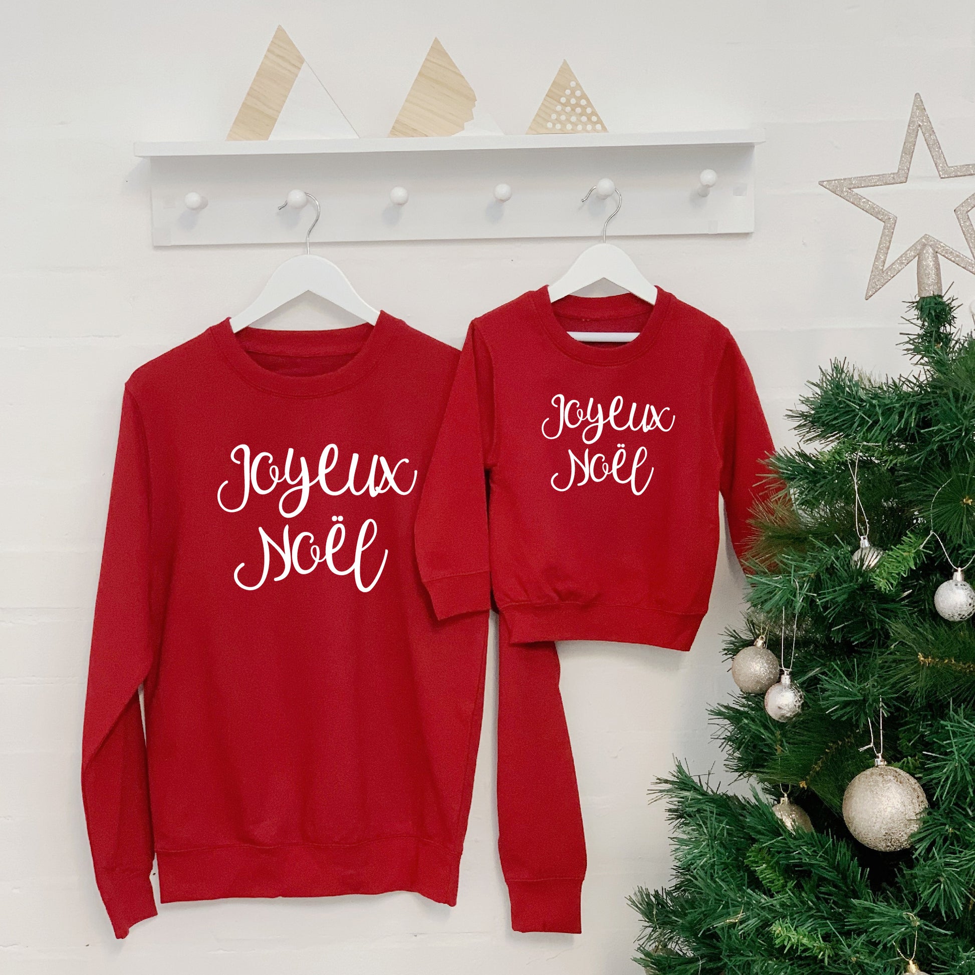 Joyeux Noel Mum And Child Christmas Jumper Set - Lovetree Design