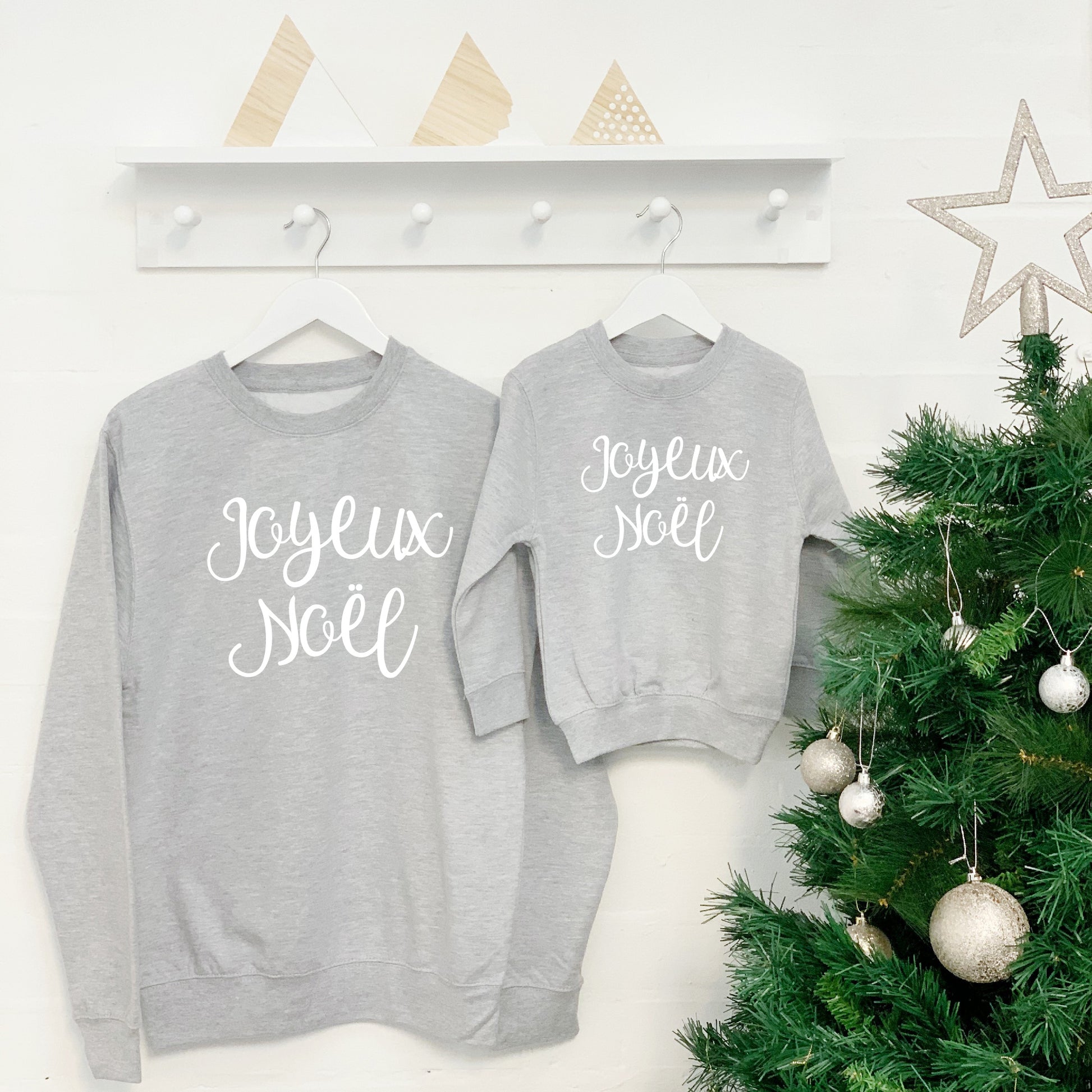 Joyeux Noel Mum And Child Christmas Jumper Set - Lovetree Design