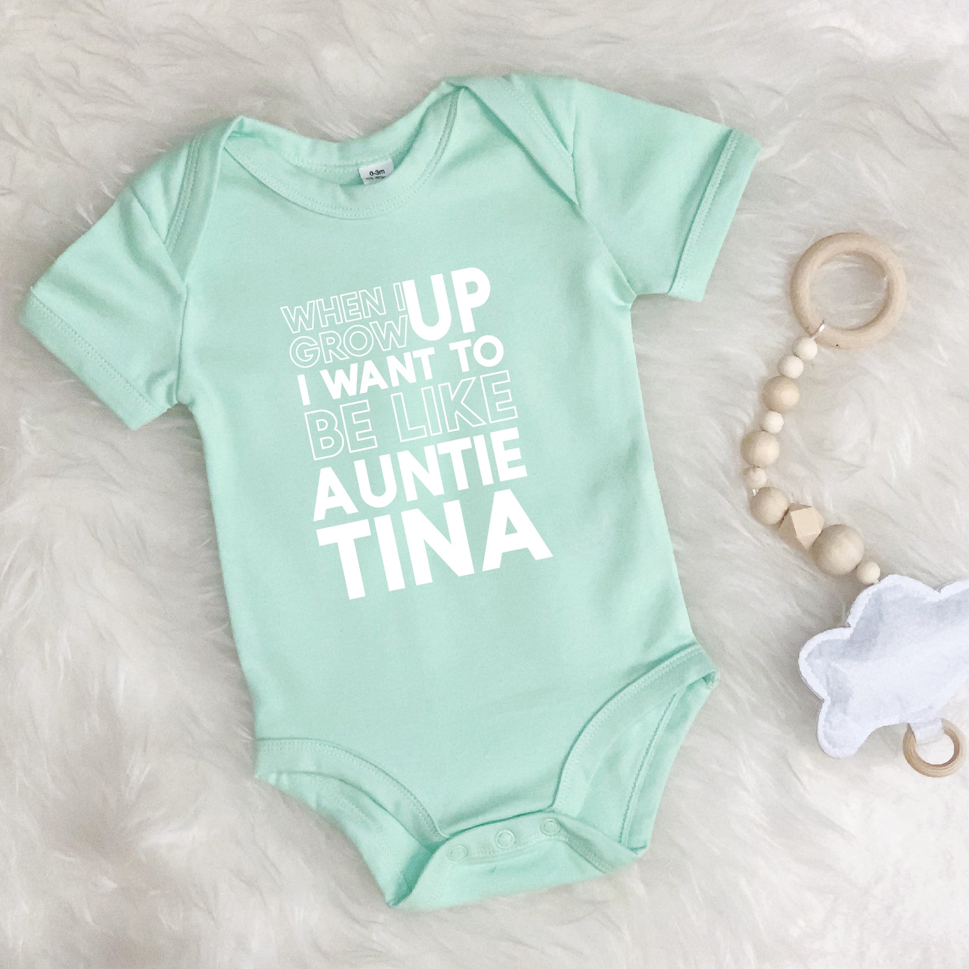 When I Grow Up I Want To Be Like… Personalised Babygrow - Lovetree Design