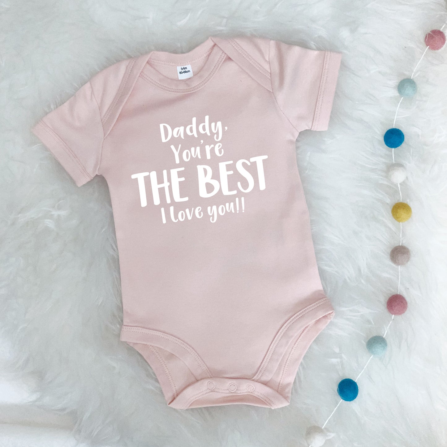 Daddy You're The Best … Personalised Babygrow - Lovetree Design