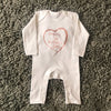 Happy 1st Mother's Day Rose Gold Heart Babygrow - Lovetree Design