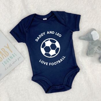 Personalised Football Daddy And Baby Babygrow - Lovetree Design