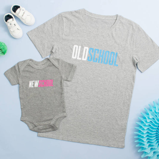 Old School Father And Child Matching T Shirts - Lovetree Design