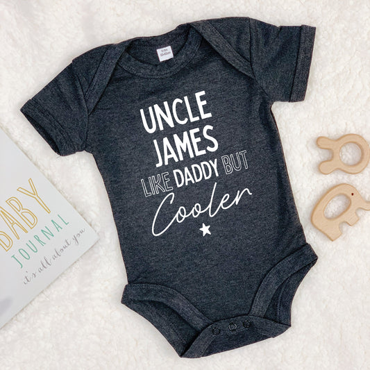 Uncle, Like Daddy But Cooler Babygrow - Lovetree Design