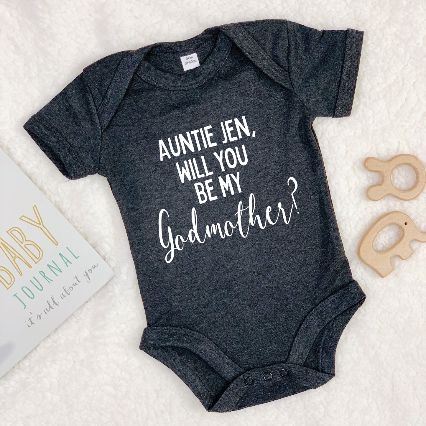 Personalised Godmother Proposal Babygrow - Lovetree Design