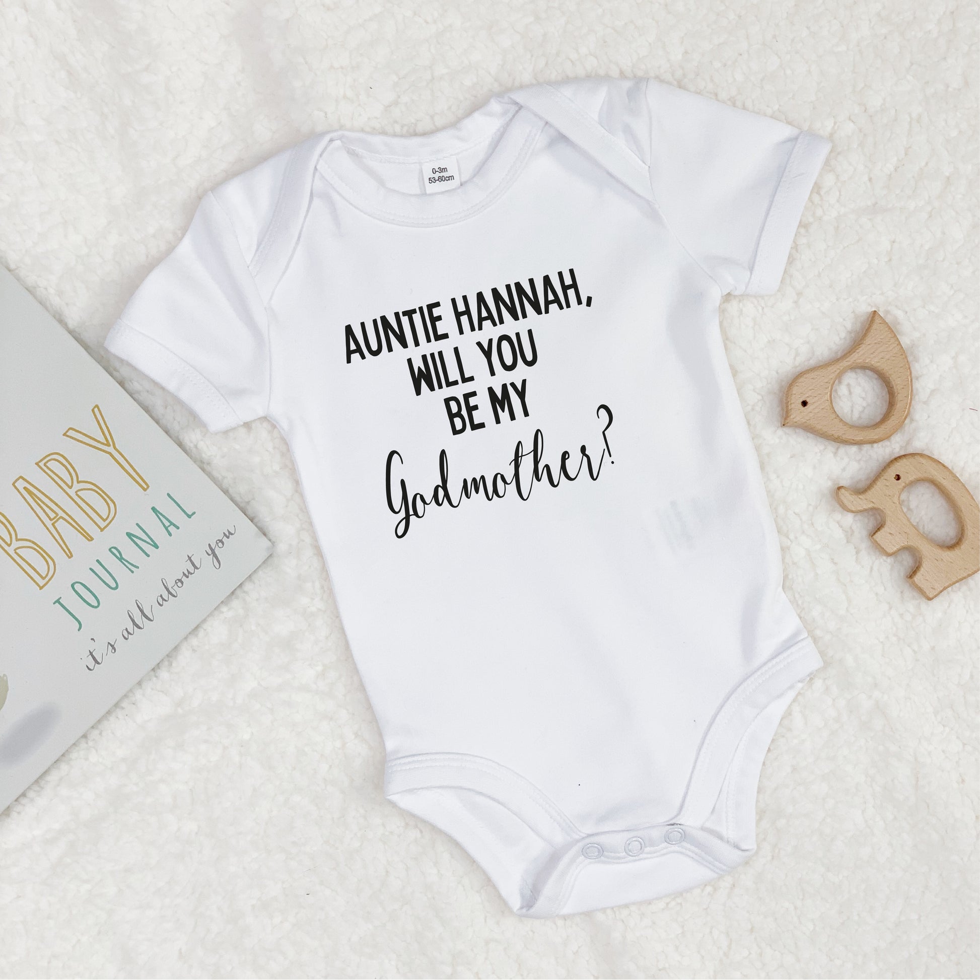 Personalised Godmother Proposal Babygrow - Lovetree Design