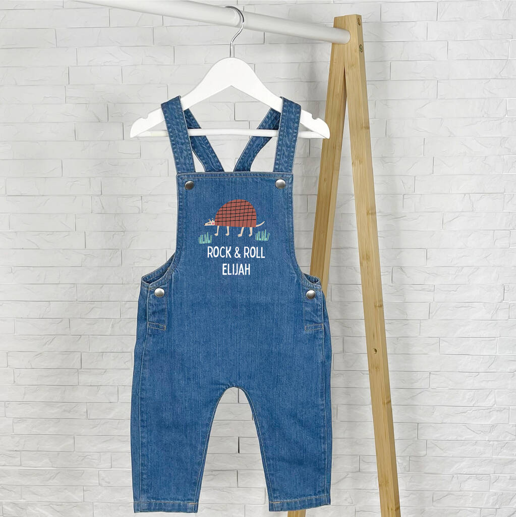 Armadillo Rock And Roll Baby Dungarees - Lovetree Design