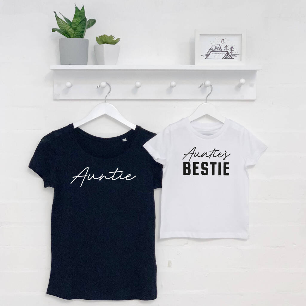 Auntie And Auntie's Bestie Matching T Shirts - Lovetree Design