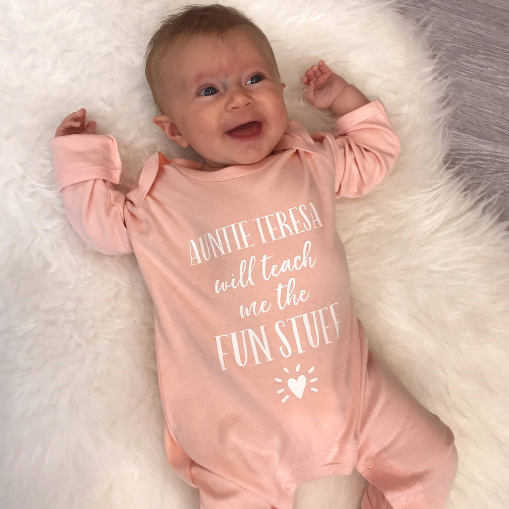 Auntie… Will Teach Me The Fun Stuff Rompersuit - Lovetree Design