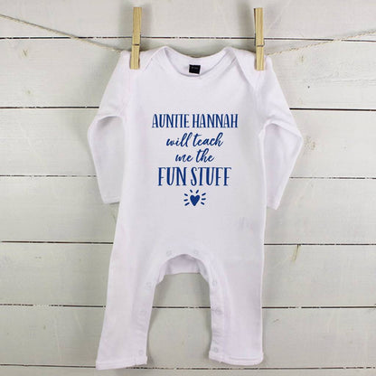 Auntie… Will Teach Me The Fun Stuff Rompersuit - Lovetree Design