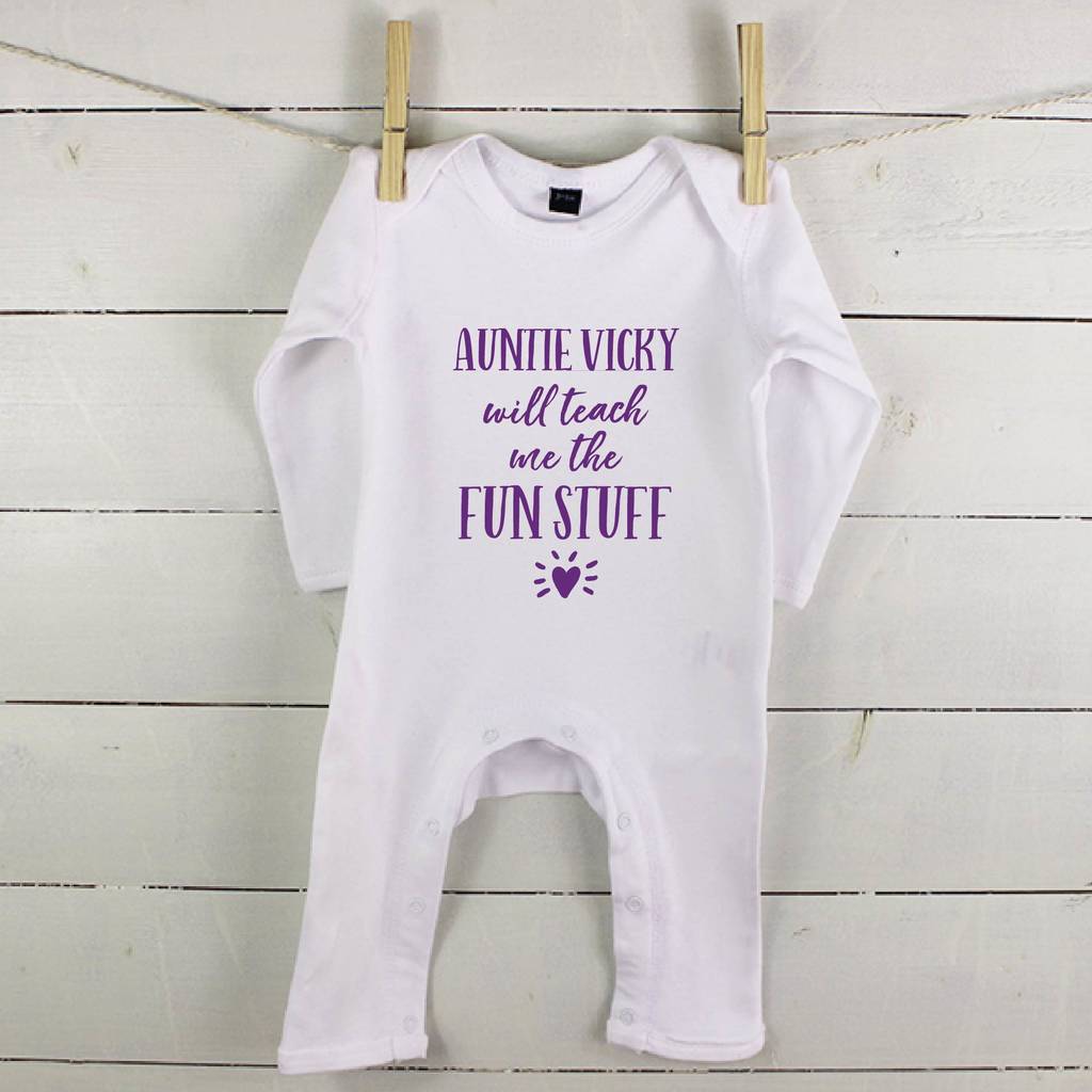 Auntie… Will Teach Me The Fun Stuff Rompersuit - Lovetree Design