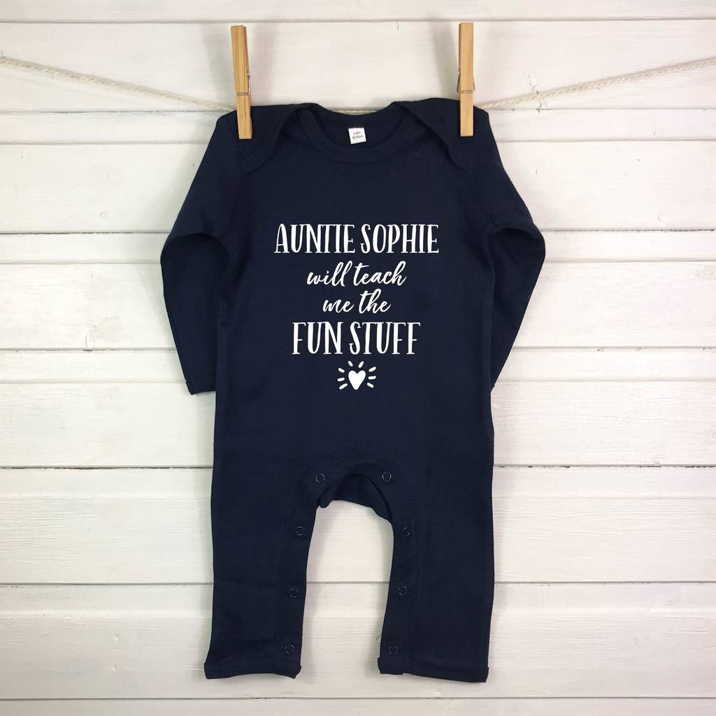 Auntie… Will Teach Me The Fun Stuff Rompersuit - Lovetree Design