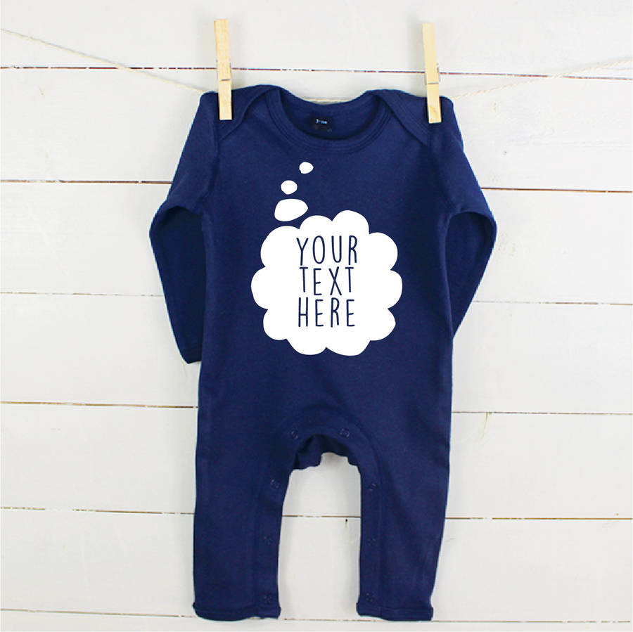 'Baby's Thoughts' Personalised Baby Rompersuit - Lovetree Design