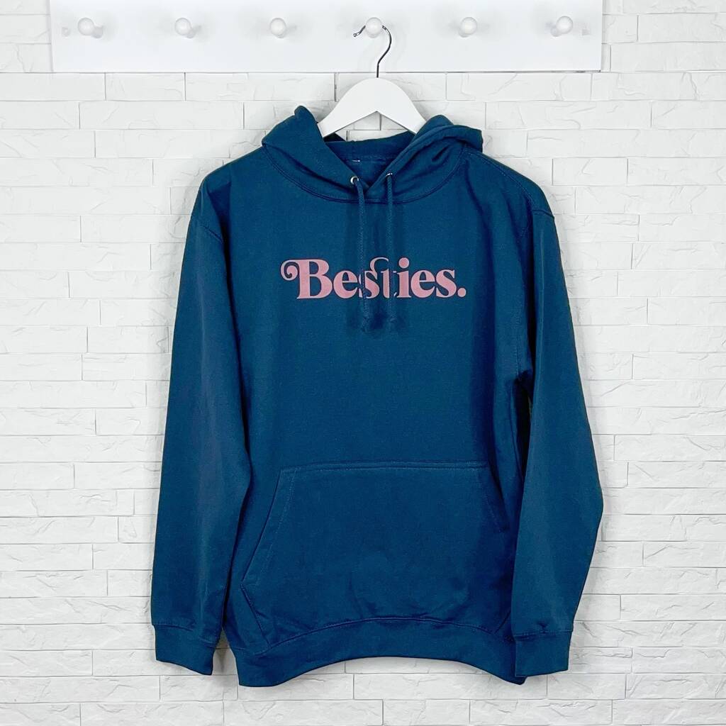 Besties Navy And Pink Women's Hoodie - Lovetree Design