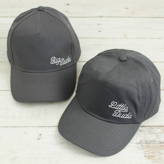 Big Dude Little Dude Retro Father And Son Baseball Caps - Lovetree Design