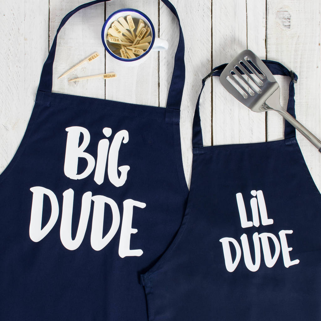 Big Dude / Lil Dude Father And Son Apron Set - Lovetree Design