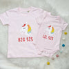 Big Sis Lil Sis Matching Unicorn T Shirt Set - Lovetree Design
