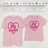 Big Sister Little Sister Pink Heart T Shirt Set - Lovetree Design