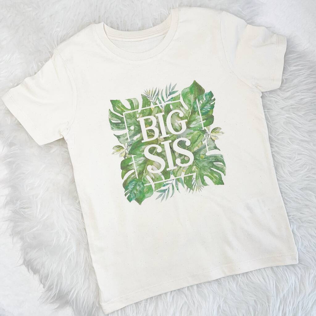 Botanical Big Sis Lil Sis Matching T Shirt Set - Lovetree Design