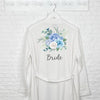 Bride Blue Floral Wedding Dressing Gown - Lovetree Design