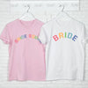 Bride To Be And Hen Rainbow T Shirt Set - Lovetree Design