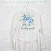 Bridesmaid Blue Floral Wedding Dressing Gown - Lovetree Design