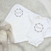 Bunny Personalised Baby Blanket And Babygrow Gift Set - Lovetree Design