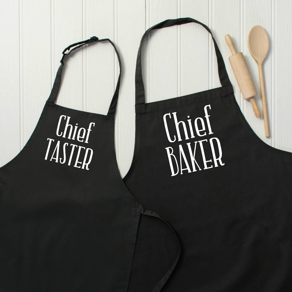 Chief Baker / Chief Taster Matching Apron Set - Lovetree Design